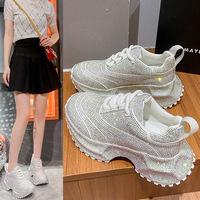 Nouvelles Baskets de Luxe Automne 2026 pour Femme, Modèles Unis avec Strass, Légères, à Lacets, Plateforme, Style Sportif 'Old Dad'