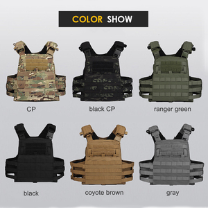 Chaleco táctico de liberación rápida con panel trapezoidal; altamente adaptable a placas SAPI; cuenta con sistema MOLLE cortado a láser. - Product Image 6