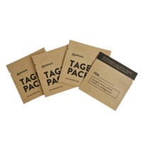 Petits sachets thermoscellables de 5 ml pour shampooing, revitalisant, crème pour le visage, impression personnalisée, pochette en papier kraft biodégradable pour cosmétiques