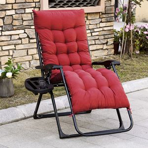 DB <b>For</b> Hot <b>Sale</b> Zero Gravity <b>Chair</b> with Cup Holder Padded Folding <b>Recliner</b> in Red <b>for</b> Beach or <b>Garden</b> Use - Product Image 2