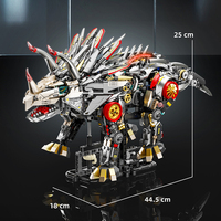 13105 1688 Piezas, Bloques de Construcción Semimecánicos de Dragón Triceratops, Modelo Creativo para Armar, Juego de Bloques de Construcción para Niños, Juguetes