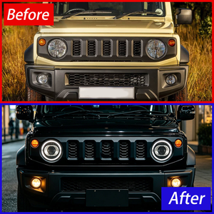 Faros Delanteros LED para <span class=keywords><strong>Suzuki</strong></span> Jimny 2018-2024, Conjunto de Lámparas Delanteras para Automóvil, Actualización con Lente de Proyector LED, Accesorios Plug and Play - Product Image 6