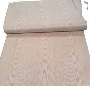 Straight line and flower design sliced cut Artificial face wood veneer/recon white oak wood veneer for plywood