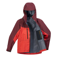 Vestes imperméables coupe-vent pour hommes OEM, couleur personnalisée, veste imperméable à capuche pour activités de plein air, coupe-vent résistant à l'eau, veste 3L