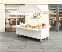Chariot de vente en métal, chariot de vente mobile, chariot de snacks pour marché nocturne commercial, camion de cuisine gastronomique multifonctionnel
