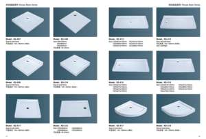 Moderno Estilo Norteamericano Multi-tamaño cuadrado Rectangular blanco acrílico baño ducha Base drenaje impermeable característica hoteles - Product Image 4