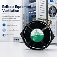 Ventilateur de refroidissement axial AC Bi-Sonic 5E-DVB-1 172x150x55mm, double tension 100-120V/200-230V, 4 fils, pour armoire industrielle, ventilateur 17255