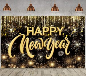 <span class=keywords><strong>Feliz</strong></span> <span class=keywords><strong>Año</strong></span> Nuevo: Letrero Colgante Extra Grande de Tela con Diseño de Fuegos Artificiales para Decoración de Fiestas de <span class=keywords><strong>Año</strong></span> Nuevo - Product Image 1