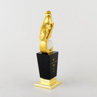 Trophée de médaille de cristal créatif plaqué or tigre Design bloc cadeau d'affaires pour la compétition de champion de la réunion annuelle de l'entreprise