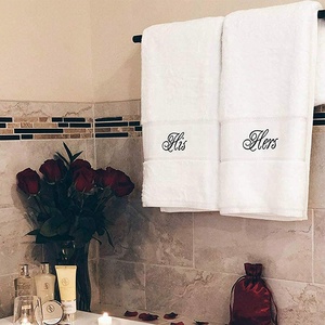 Anniversary Wedding Engagement Gifts for Couples <strong>His</strong> <strong>and</strong> <strong>Hers</strong> Bath <strong>Towel</strong> Set - Product Image 5