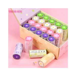Alat Tulis Anak-anak Penghapus Pensil Bulat Hadiah TK Penghapus Bunga Kartun Lucu 739 - Product Image 1