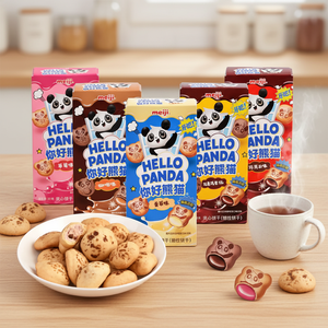 Hello Panda 50g Galletas de Azúcar Rellenas de Cacao, Crujientes, Exóticas, Snack, Venta al por Mayor, Bolsa de Dulces a Granel - Product Image 1