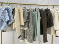 Setelan Wanita YIJIAYI XiaoXiangfeng Bekas Berkualitas Tinggi Slim Fit Bahan Poliester/Katun Pakaian Bekas Grosir Grade A