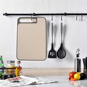 Double-sided Kitchen <b>Plastic</b> Chopping Board Custom Stainless Steel Cutting Board with Sharpener - Product Image 6