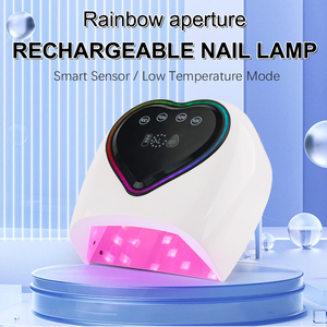 Lampe à ongles double lumière à écran cœur sans fil 98W pour DIY, séchoir professionnel UV LED pour vernis gel, machine de polymérisation pour salon, vente en gros - Product Image 3