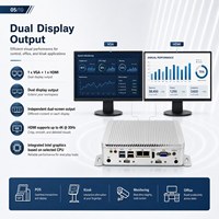 Mini PC Industrial sin Ventilador GB1000-V1 con 6 COM, LAN Dual de 2.5GbE, VGA HD-MI, Red 4G LTE Opcional para Kiosco