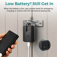 Cerradura Inteligente SJJ TTLock Anodizada Cuadrada con Huella Dactilar, Candado Electrónico sin Llave de Aleación de Zinc, IP67 Impermeable, con Palanca Única para Puerta