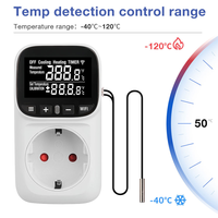 Nouveautés Contrôleur de température numérique Interrupteur Chauffage Refroidissement Minuterie Prise Thermostat multifonction avec minuterie