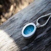 Collier en Larimar en argent sterling 925 pour femmes et filles de créateur de luxe au design de gros Collection de bijoux de meilleure qualité
