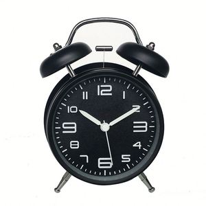 นาฬิกาตั้งโต๊ะแบบตั้งปลุกได้ นาฬิกาปลุกโลหะแบบสองกระดิ่ง - Product Image 2