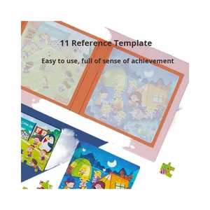 Rompecabezas Magnéticos Educativos <span class=keywords><strong>de</strong></span> Madera <span class=keywords><strong>de</strong></span> Bloques Grandes para Niños Pequeños, Niveles Avanzados 1-5, Rompecabezas Plano - Product Image 5