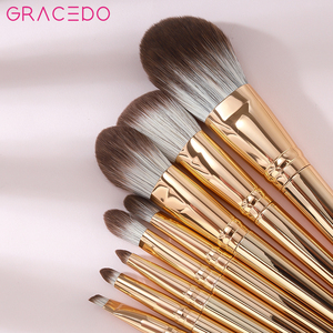 Ensemble de pinceaux de maquillage professionnels Gracedo ensemble de 8 pièces en or pinceaux de maquillage ensemble de pinceaux de maquillage professionnels - Product Image 5