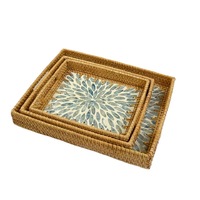Wilgenhouten Scandinavische creatieve kleurrijke schaal voor fruit, decoratieve ornamenten, sieraden, thee-opbergbak, hangende opbergmand