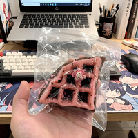 Jouet sensoriel anti-stress souple en TPR en forme de gaufre triangulaire aux fruits, mignon, en forme de dessert, unisexe pour adolescents et adultes