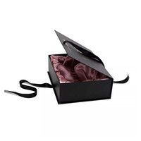 Boîte cadeau rigide haut de gamme en carton avec logo personnalisé, en forme de livre, avec finition mate en flanelle, pour emballage de montres, auto-assemblante