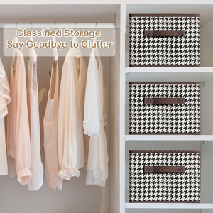 Eco-Friendly Classic Bedroom Wardrobe Organizer Functional Foldable Fabric Closet <b>Drawer</b> <b>Storage</b> <b>Box</b> Handle Cover for Folded - Product Image 5