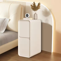 Table de chevet en bois massif de style français léger et luxueux, ultra-étroite, 20 cm, moderne et minimaliste, mini-hôpital, assemblée