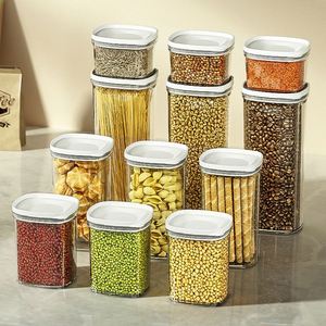 Boîtes de conservation en plastique scellées pour la cuisine, résistantes à l'humidité, adaptées aux aliments, pour céréales, légumineuses, organisateur de garde-manger - Product Image 1