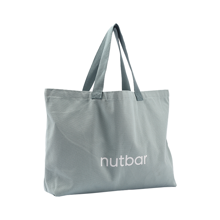 Custom High Quality Eco-friendly Promotional Plain Natural Cotton Canvas Tote Bag with inside pockets