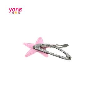 Vendita calda per bambini Hairgrips a forma di stella clip per capelli a scatto nuovi accessori all'ingrosso-composto da tessuto metallico e poliestere - Product Image 3
