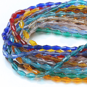 48 Pezzi / Filo <span class=keywords><strong>Perline</strong></span> in Cristallo a Punta Lunga Biconica 6*12mm Materiale DIY per Scarpe Fiori Accessori per Abbigliamento - Product Image 2