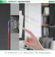 Interrupteur à bascule fiable Interrupteur d'éclairage Multiprises Norme Union Fournisseurs européens Alimentation électrique Interrupteurs muraux