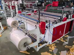 Tianyue 130-230 Times/Min*2 Automatic Film Machine For Manufacturing Plastic Bags High Speed T Shirt Plastic Bag Making Machine