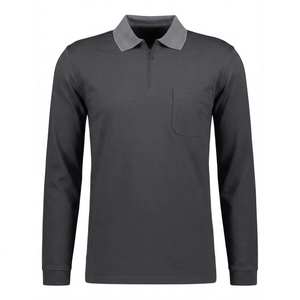 Polo de Manga Larga Premium para Hombre, Polo de Algodón Grueso, Proveedor de Ropa Personalizada, Polo de Manga Larga para Hombre a la Moda - Product Image 1