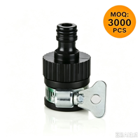 Adaptateur universel pour robinet - Connecteur d'irrigation goutte-à-goutte - Robinet d'arrosage multifonction en plastique pour tuyau d'eau de jardin