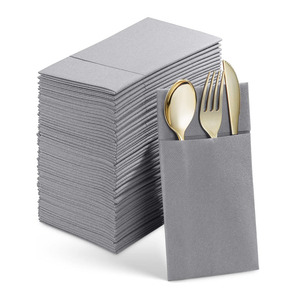 <span class=keywords><strong>Serviette</strong></span> en papier or <span class=keywords><strong>de</strong></span> poche <span class=keywords><strong>personnalisée</strong></span> avec fourchette et couteau restaurant boisson <span class=keywords><strong>de</strong></span> <span class=keywords><strong>mariage</strong></span> serviettes en papier personnalisées airlaid - Product Image 5