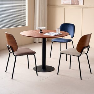 Mesa de <span class=keywords><strong>Comedor</strong></span> Redonda de Madera Maciza Estilo Vintage, Mesa de Reuniones, Mesa de Té para el Hogar o Restaurante, Sillas Estilo Fangyuan - Product Image 2