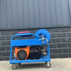 آلة تنظيف بجرار 180 بار تعمل بالبنزين وضغط عالي 27Hp لتصريف المجاري لمضخة محرك الغسيل - Product Image 4