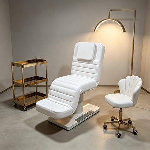 Table de massage électrique esthétique réglable à 3 moteurs pour cils et visage, idéale pour spa et salon de beauté - Product Image 1