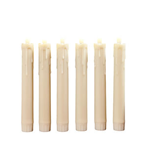 리모컨 LED 눈물 모양 왁스 시뮬레이션 촛불, 레스토랑 및 생일 장식용 건전지 작동 짧은 스템 양초 - Product Image 1