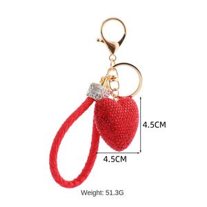 Porte-clés créatif et simple pour femme, avec diamant et motif cœur, personnalisable - Product Image 5