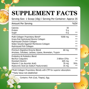 OEM ODM Collagen Powder with Multi Collagen Proprietary Blend <b>Protein</b> Redcing Fine Lines Wrinkles Build Thicker Stronger Nails - Product Image 2