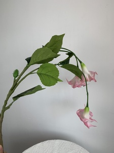 Artificial Faux <span class=keywords><strong>Datura</strong></span> Trompete Flor Pendurado Branco Real Toque Látex <span class=keywords><strong>Datura</strong></span> Flor para Decoração Home - Product Image 5