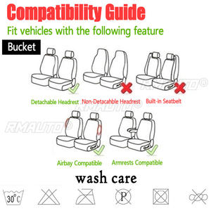 Juego de 9 Fundas Universales de Poliéster para Asientos de Auto, Protectoras para Sillas de Vehículos, Camionetas y Taxis - Product Image 3