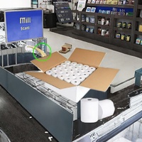Rouleau de papier thermique anti-humidité pour ATM/POS, reçus de caisse bancaire, papier d'écriture PVC simple face, impression offset pour exposition