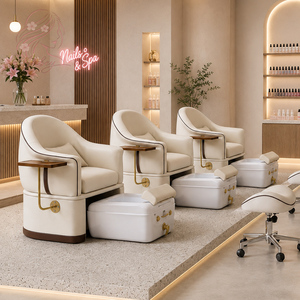Sillón de <span class=keywords><strong>Pedicura</strong></span> de Lujo de Fábrica, de Cuero PU, sin Plomería, <span class=keywords><strong>con</strong></span> <span class=keywords><strong>Hidromasaje</strong></span>, Bomba de Drenaje y Lavabo <span class=keywords><strong>para</strong></span> Spa de Pies, <span class=keywords><strong>para</strong></span> Salón de Uñas - Product Image 1